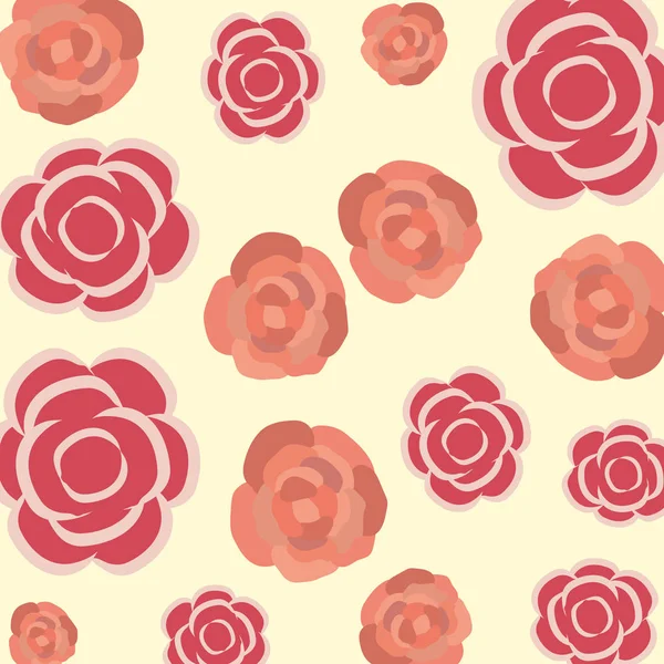 Krásné růže dekorativní vzor — Stockový vektor