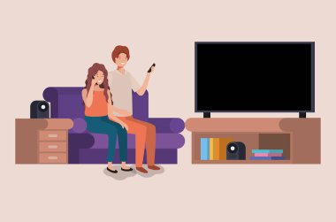 oturma odası avatarlar karakter çift