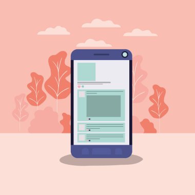 orman manzara ile Smartphone