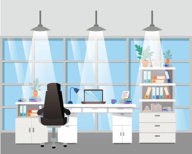 modern ofis patron sahne