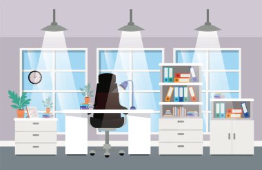 modern ofis patron sahne