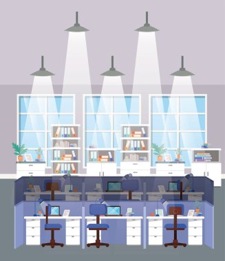 Modern Ofis İşyeri ekip çalışması sahne