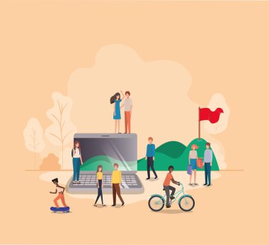 mini dizüstü bilgisayar insanlarla