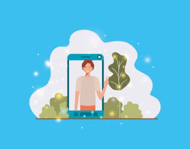 manzara Smartphone'da erkekte