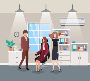 koridor office iş insanlar ekip çalışması ile