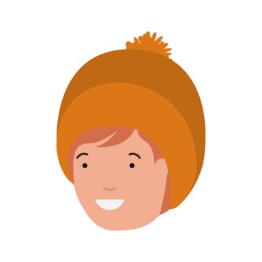 kış şapka avatar karakter ile insan kafası