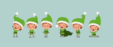 elf santa yardımcıları karakter grubu