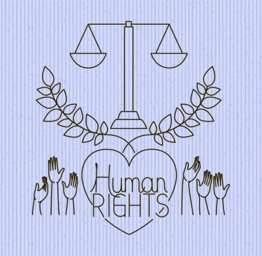 kalp insan hakları ile drawns el