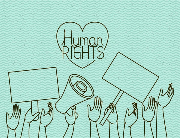 kalp insan hakları ile drawns el