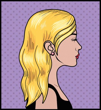 sarışın kadın pop sanat tarzı