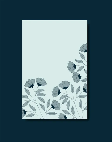 Kaart met elegante florale decoratie — Stockvector