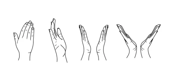 Hands applauding pop art style — Stock Vector