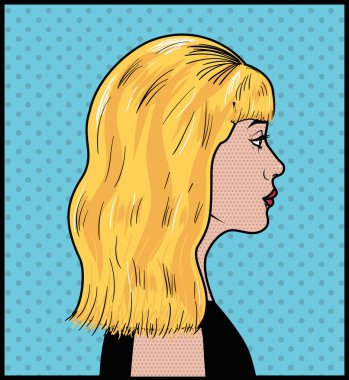 sarışın kadın pop sanat tarzı