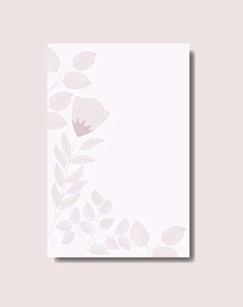 Kaart met elegante florale decoratie — Stockvector