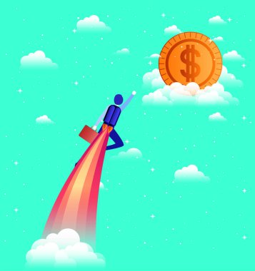 roket başlatılması uçan işadamı