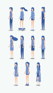 Kız Avatarlar karakter grubu