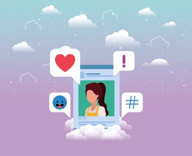 Sosyal medya acount kadın şablonu