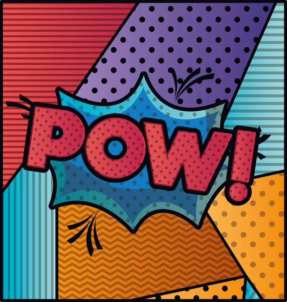 Expresión burbuja con pow pop estilo de arte — Vector de stock