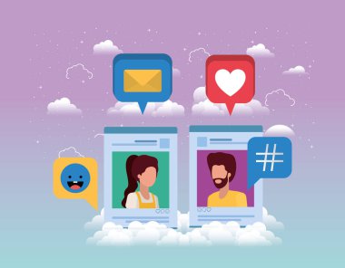 Sosyal medya çift acount şablonu