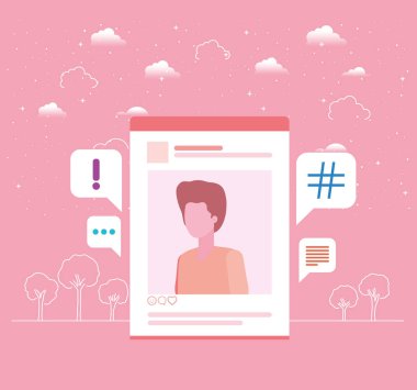 adamın içindeki acount eğilim ile resmi Icons set