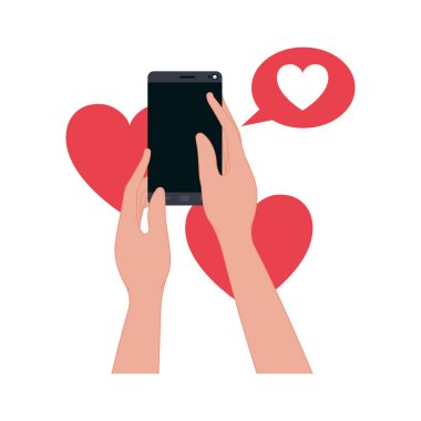 el ile smartphone ve kalpleri kutsal kişilerin resmi