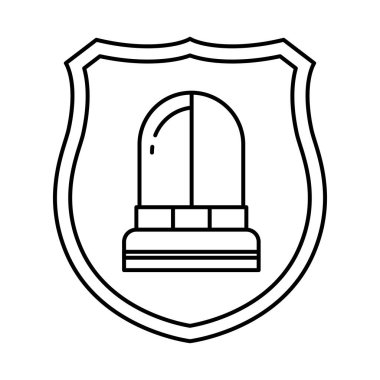 kalkan izole siren simgeler vektör çizim ile tasarım