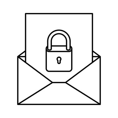 açık mektup ile izole asma kilit kutsal kişilerin resmi