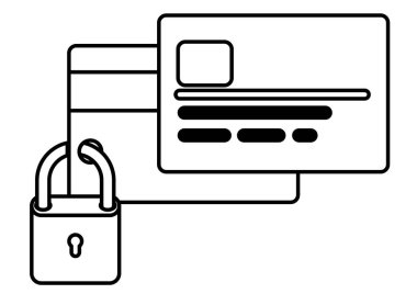 kredi kartı ile izole asma kilit kutsal kişilerin resmi