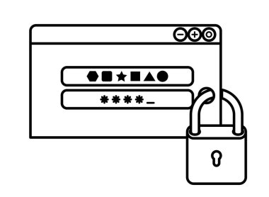 bilgisayar penceresini izole asma kilit simgesine sahip