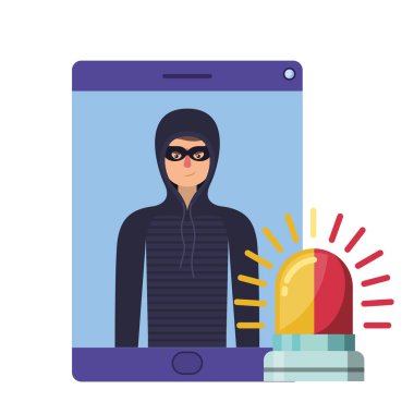 hacker çalmak bilgi avatar karakter vektör çizim tasarım