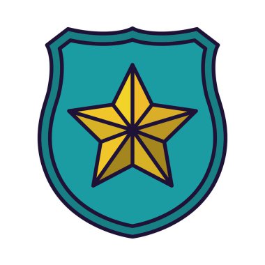 yıldız izole simgeler vektör çizim tasarımı kalkan