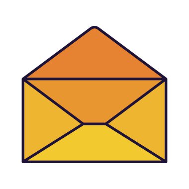 açık mektup izole simgeler