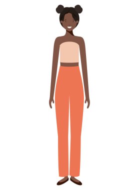 Genç kadın afro avatar karakter