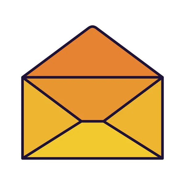 Lettere aperte icone isolate — Vettoriale Stock
