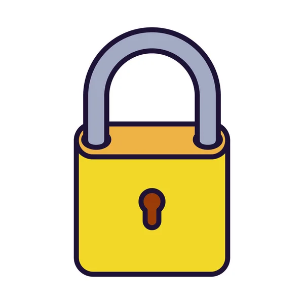 Closed padlock lisolated icons — Stock Vector