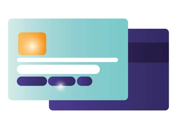 Kreditkort som isolerade ikoner — Stock vektor