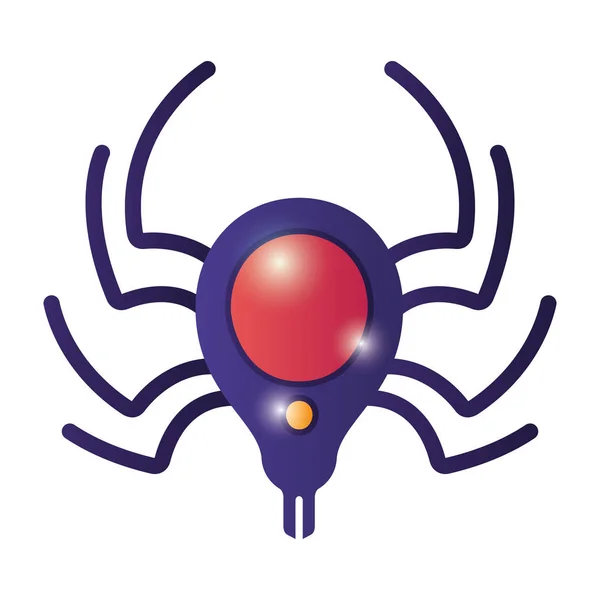 Åtta ben spider isolerade ikonen — Stock vektor