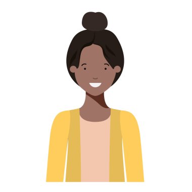 Genç kadın afro avatar karakter