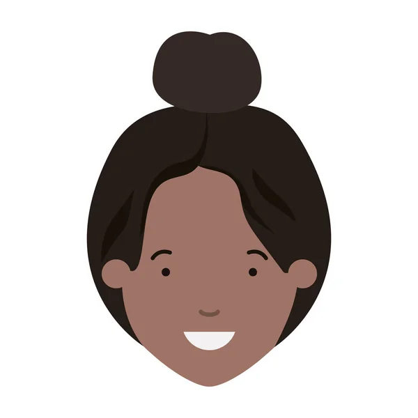 妇女非洲头像字符的头 — 图库矢量图片