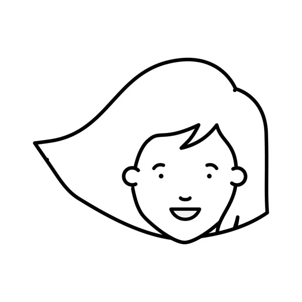 Голова жінки аватара персонажа — стоковий вектор