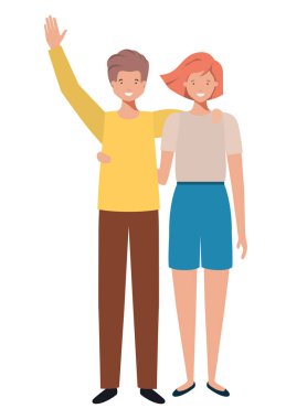 Genç çift avatar karakter