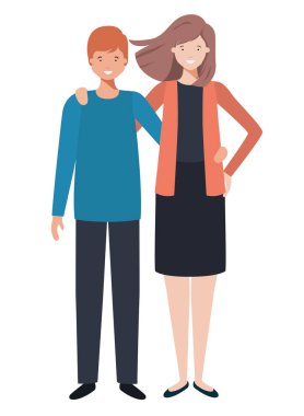 Genç çift avatar karakter