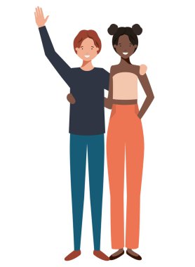 Genç çift avatar karakter