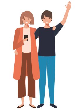 Genç çift avatar karakter