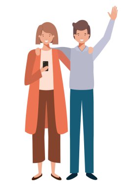 Genç çift avatar karakter