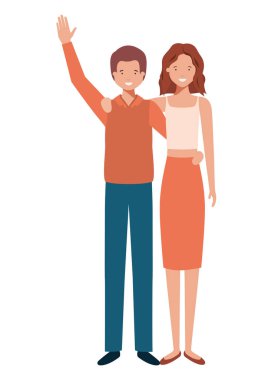 Genç çift avatar karakter