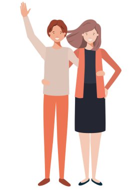 Genç çift avatar karakter