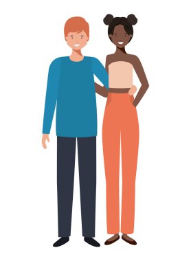 Genç çift avatar karakter