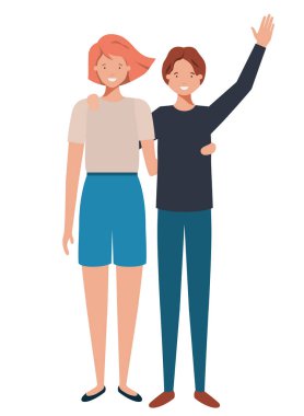 Genç çift avatar karakter