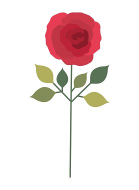 güzel çiçek ile izole simgesi yapraklar